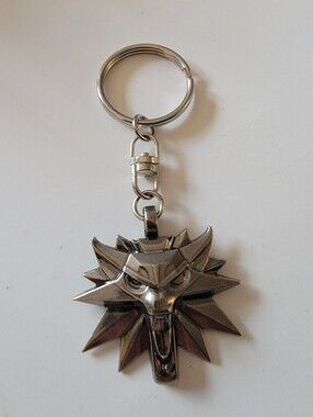 The Witcher 3 Wild Hunt PS4 Xbox One Promo Wolf Medallion Keychain Key Ring